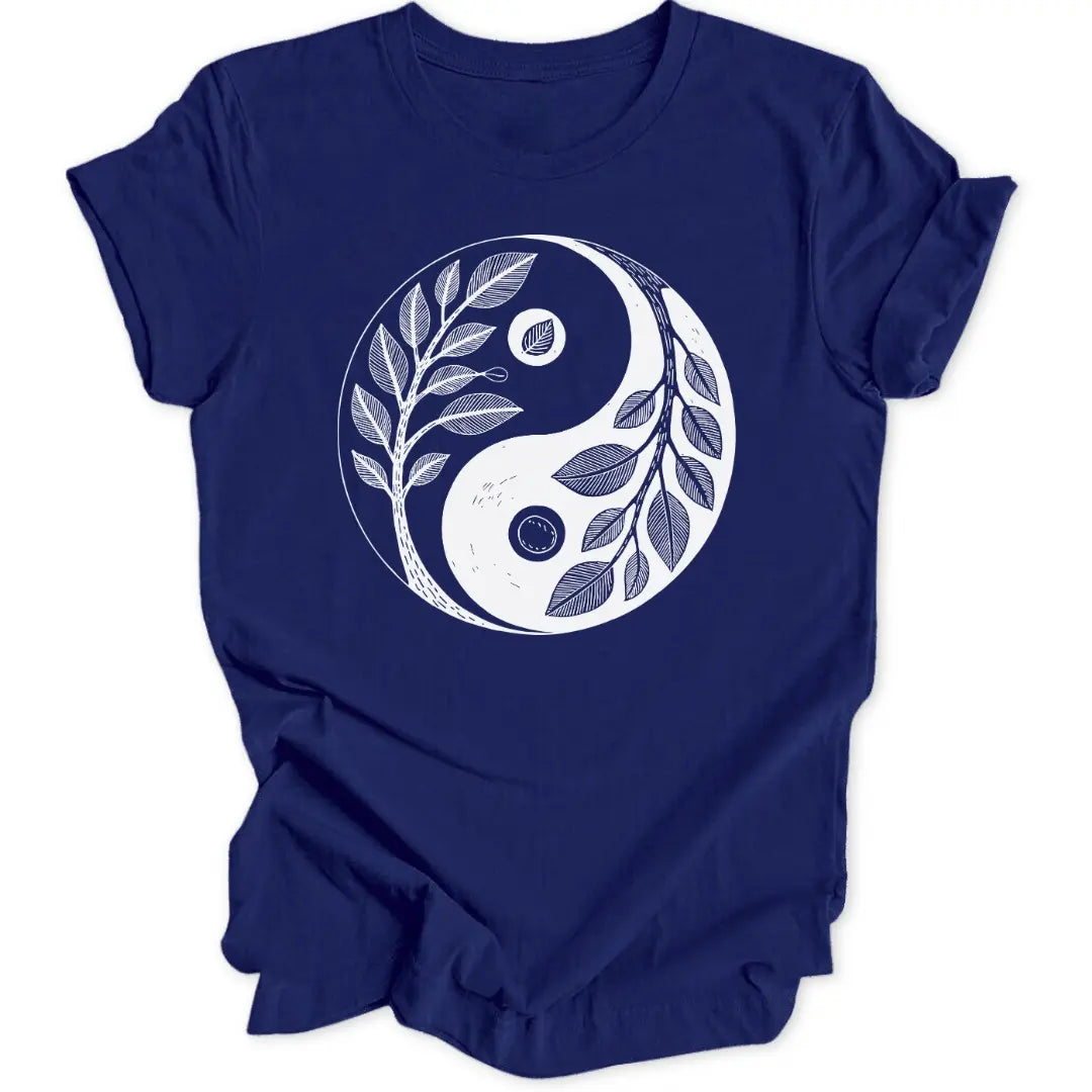 Ying Yang Blätter Unisex T-Shirt