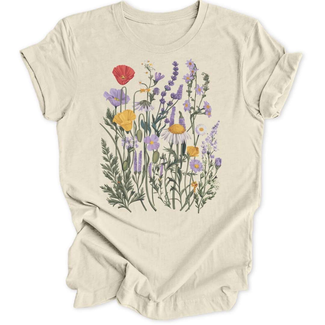 Art Nouveau Flowers T-Shirt T-Shirt Natur / S