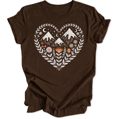 Bergblumen Herz Unisex T-Shirt - Wild Spirit