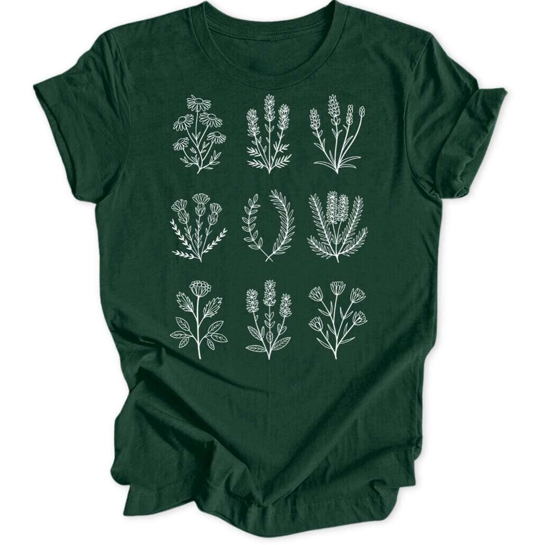 Blooming Grid Unisex T-Shirt - Wild Spirit