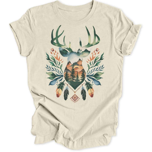 Boho Reh T-Shirt T-Shirt Natur / S