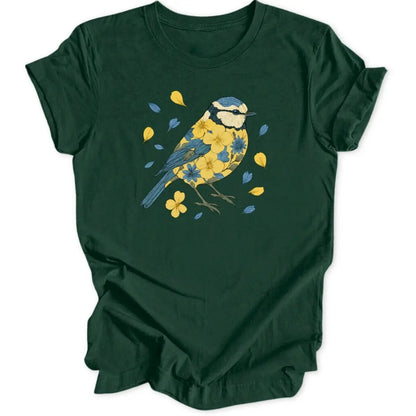 Botanische Blaumeise Unisex T-Shirt - Wild Spirit