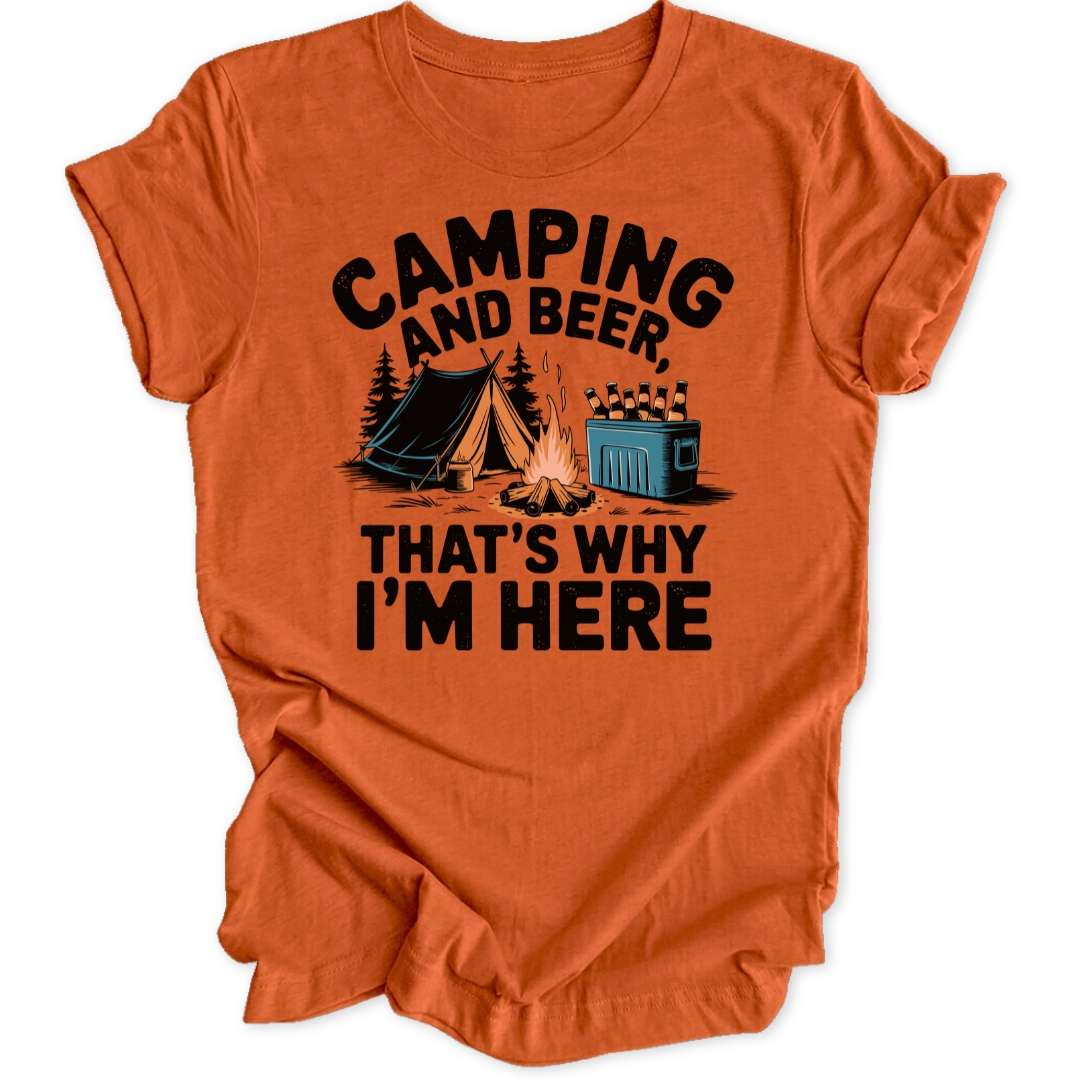 Camping & Beer T-Shirt T-Shirt Orange / S