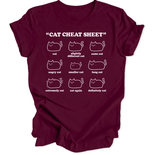 Cat Cheat Sheet II Unisex T-Shirt - Wild Spirit