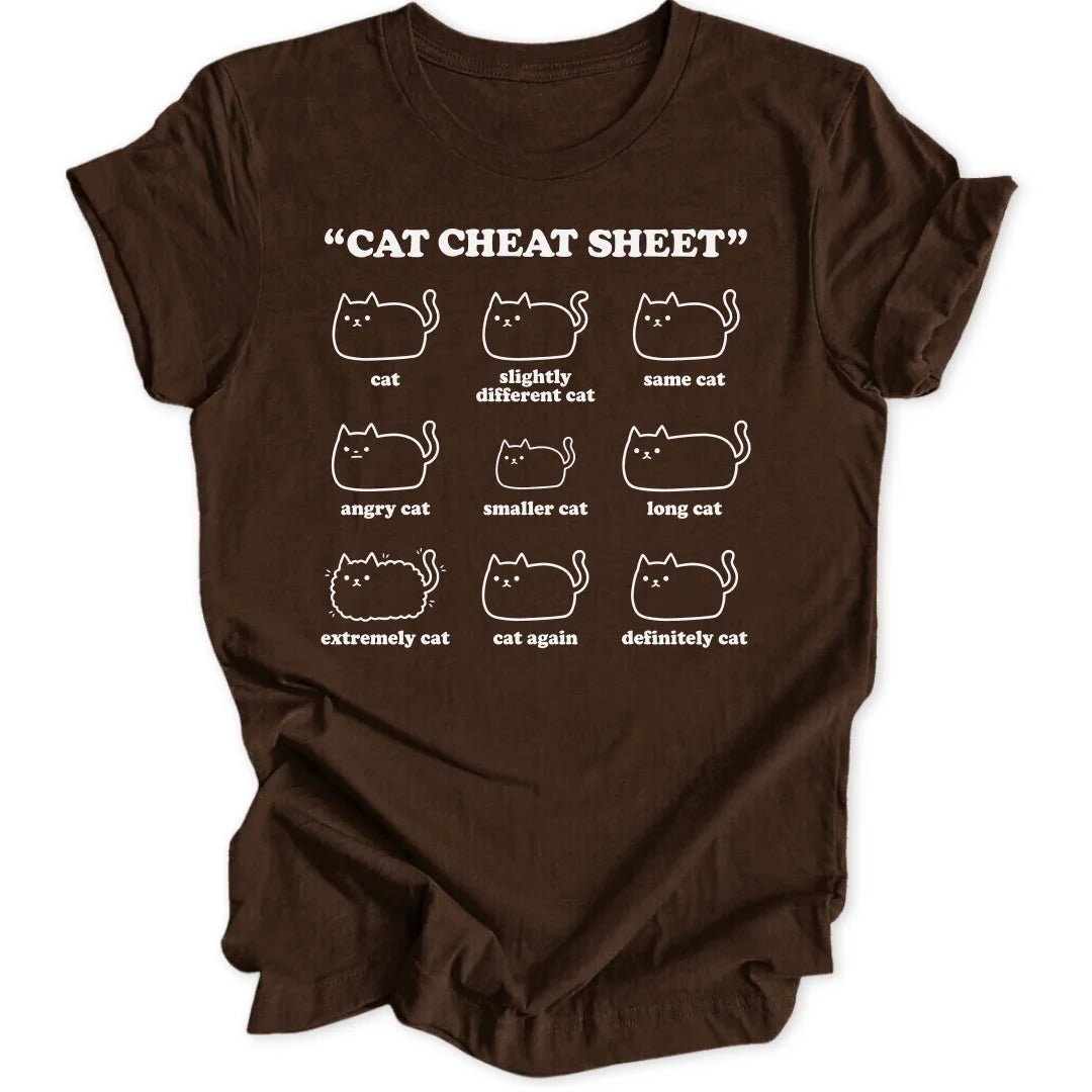 Cat Cheat Sheet II Unisex T-Shirt - Wild Spirit