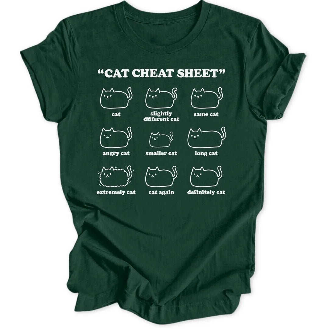 Cat Cheat Sheet II Unisex T-Shirt - Wild Spirit