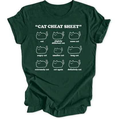 Cat Cheat Sheet II Unisex T-Shirt - Wild Spirit