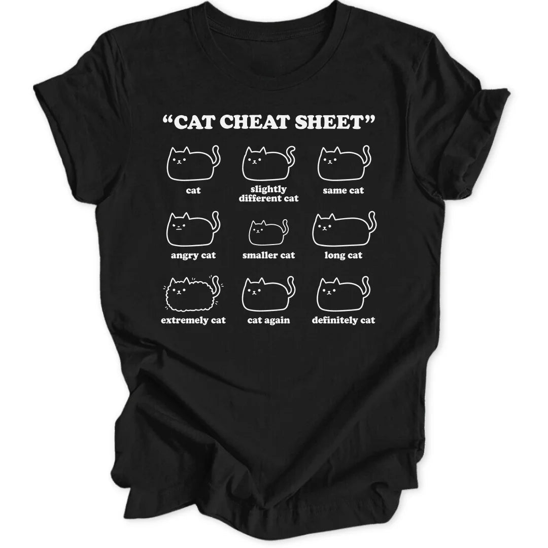 Cat Cheat Sheet II Unisex T-Shirt - Wild Spirit