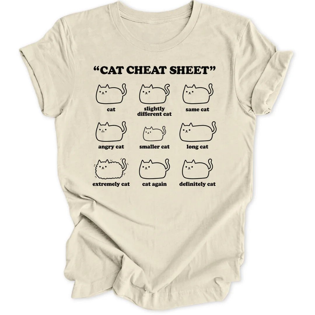 Cat Cheat Sheet II Unisex T-Shirt - Wild Spirit