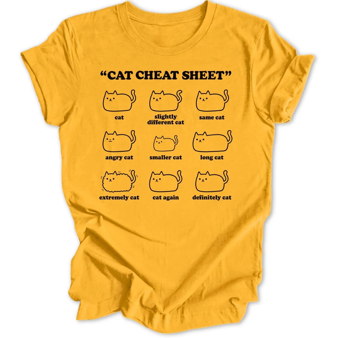 Cat Cheat Sheet II Unisex T-Shirt - Wild Spirit