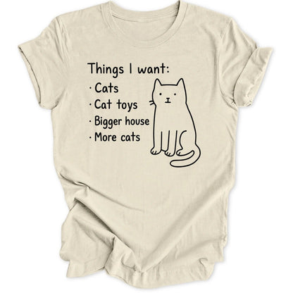 Cat Wishlist Unisex T-Shirt - Wild Spirit