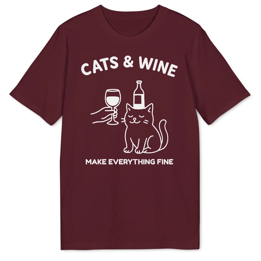 Cats & Wine Bio T-Shirt - Wild Spirit