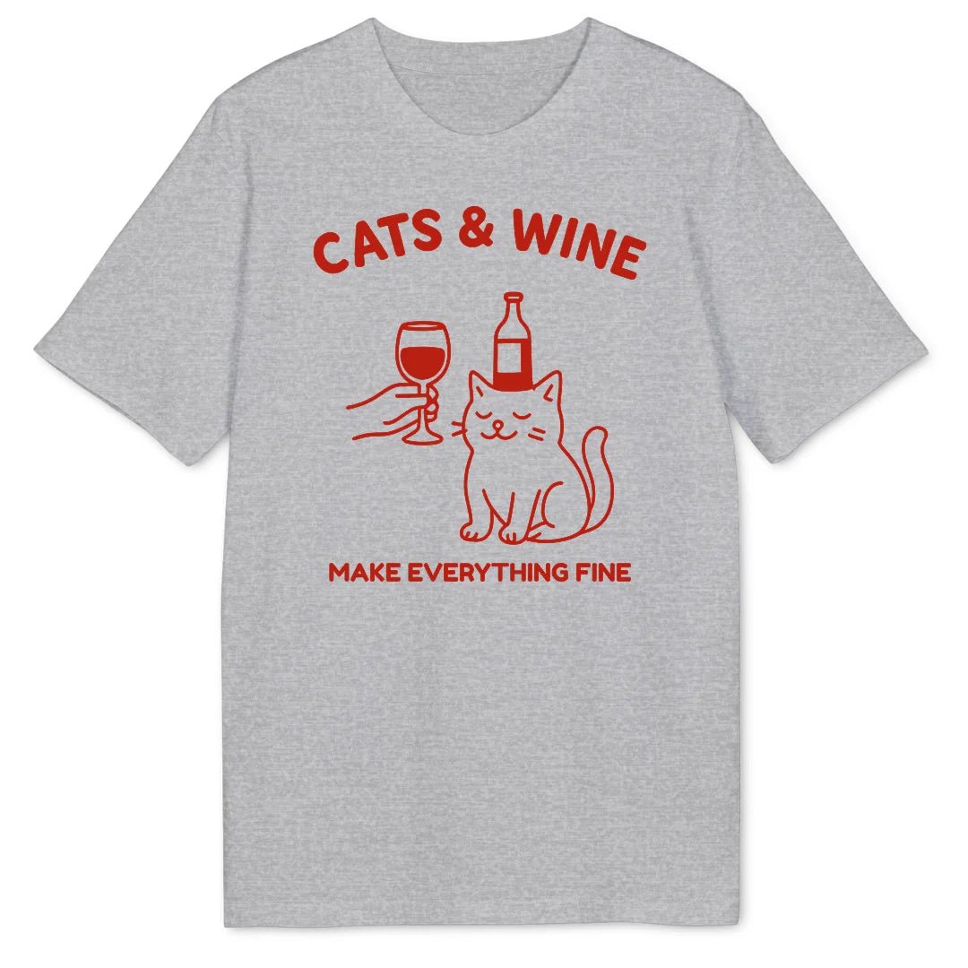Cats & Wine Bio T-Shirt - Wild Spirit