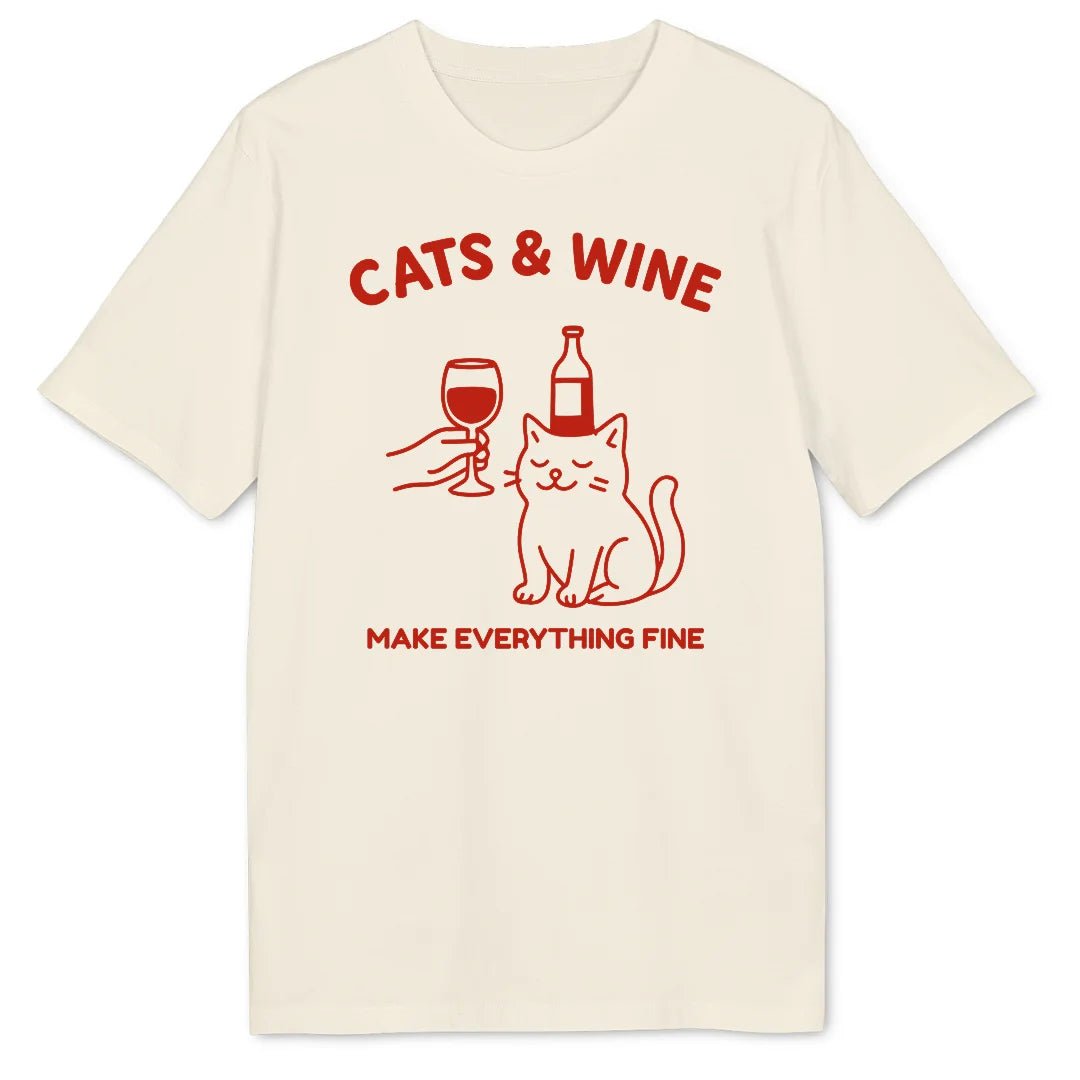Cats & Wine Bio T-Shirt - Wild Spirit