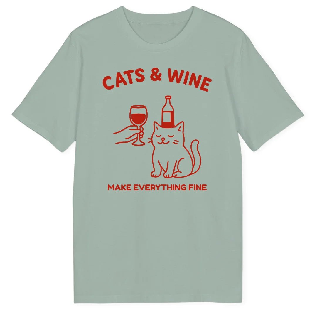 Cats & Wine Bio T-Shirt - Wild Spirit