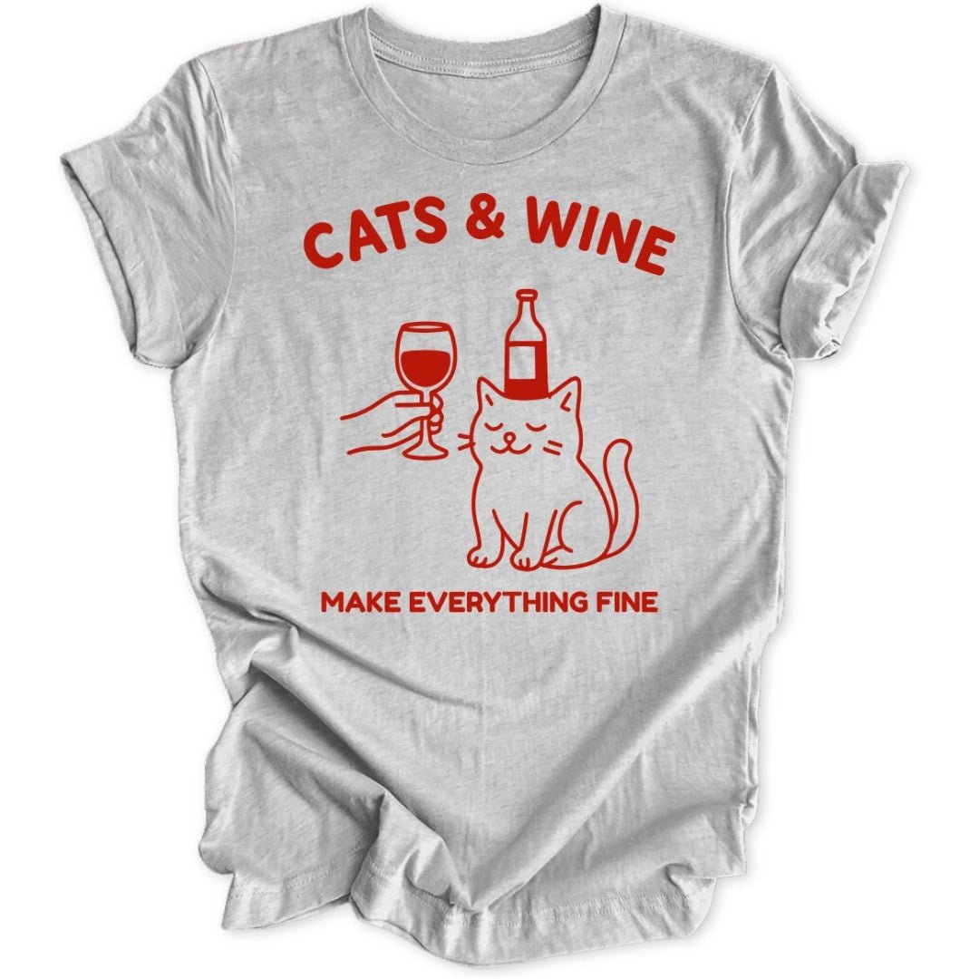 Cats & Wine Unisex T-Shirt - Wild Spirit
