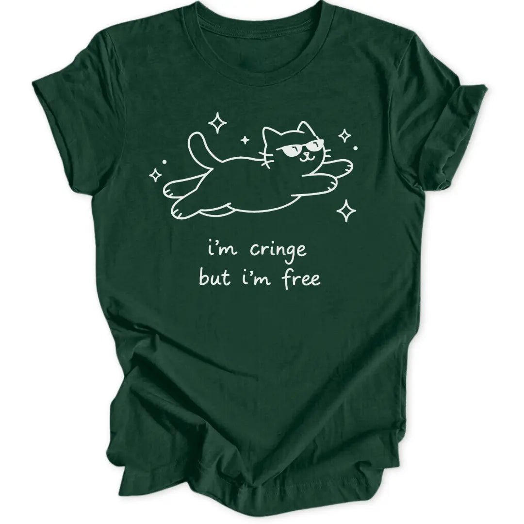 Cringe But Free Cat Unisex T-Shirt - Wild Spirit
