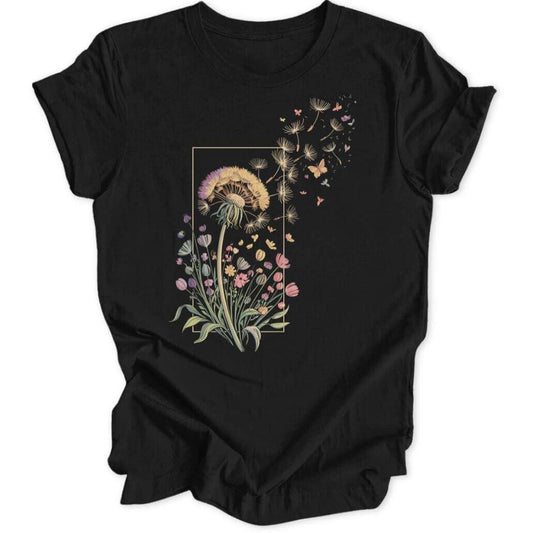 Dandelion Escape Unisex T-Shirt T-Shirt Schwarz / S