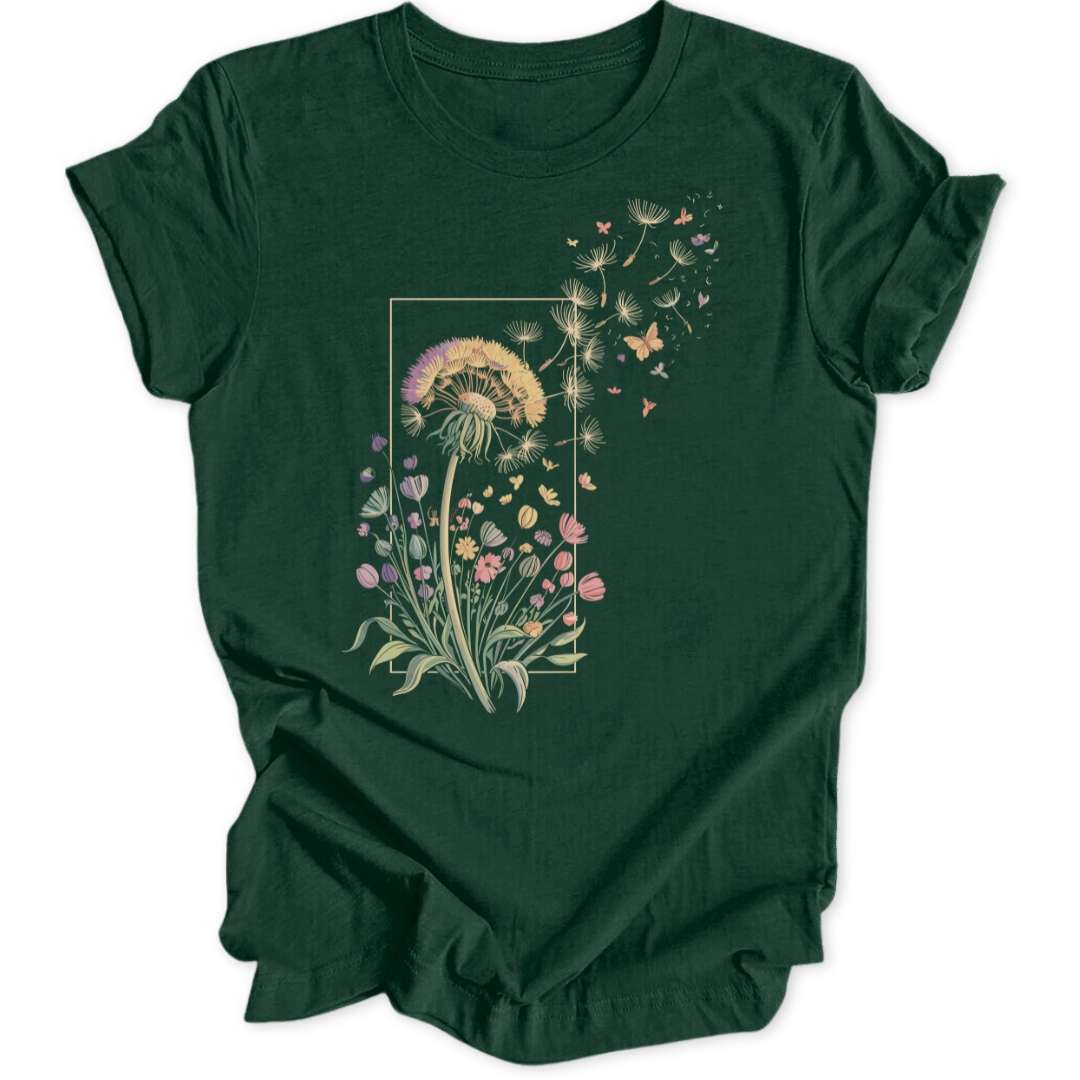 Dandelion Escape Unisex T-Shirt T-Shirt Waldgrün / S