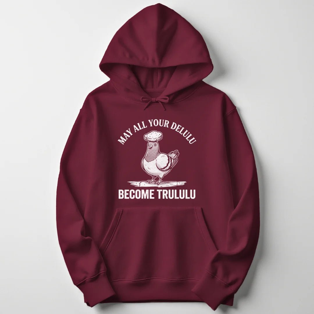 Delulu Pigeon Unisex Hoodie - Wild Spirit