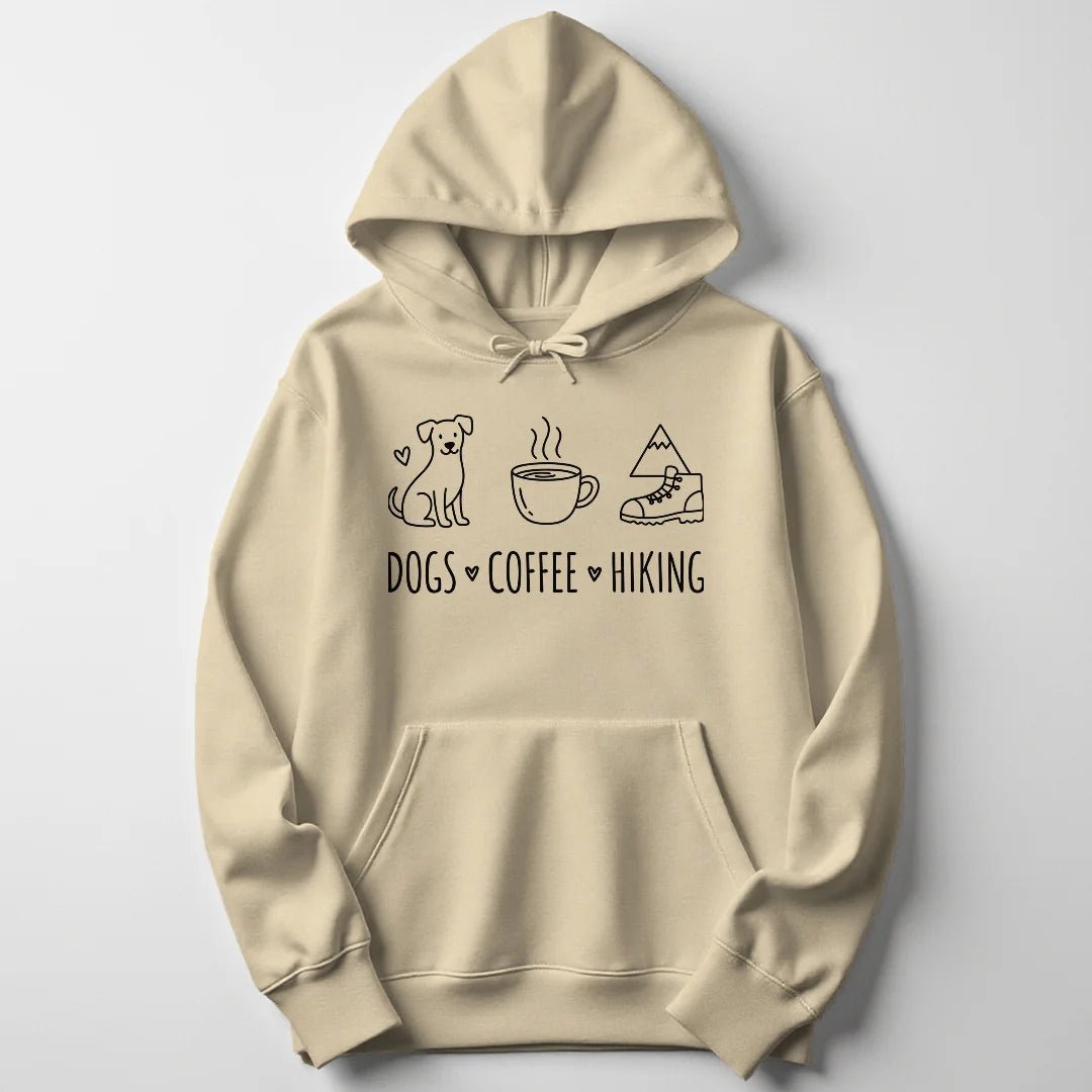 Dogs Coffee Hiking Unisex Hoodie - Wild Spirit