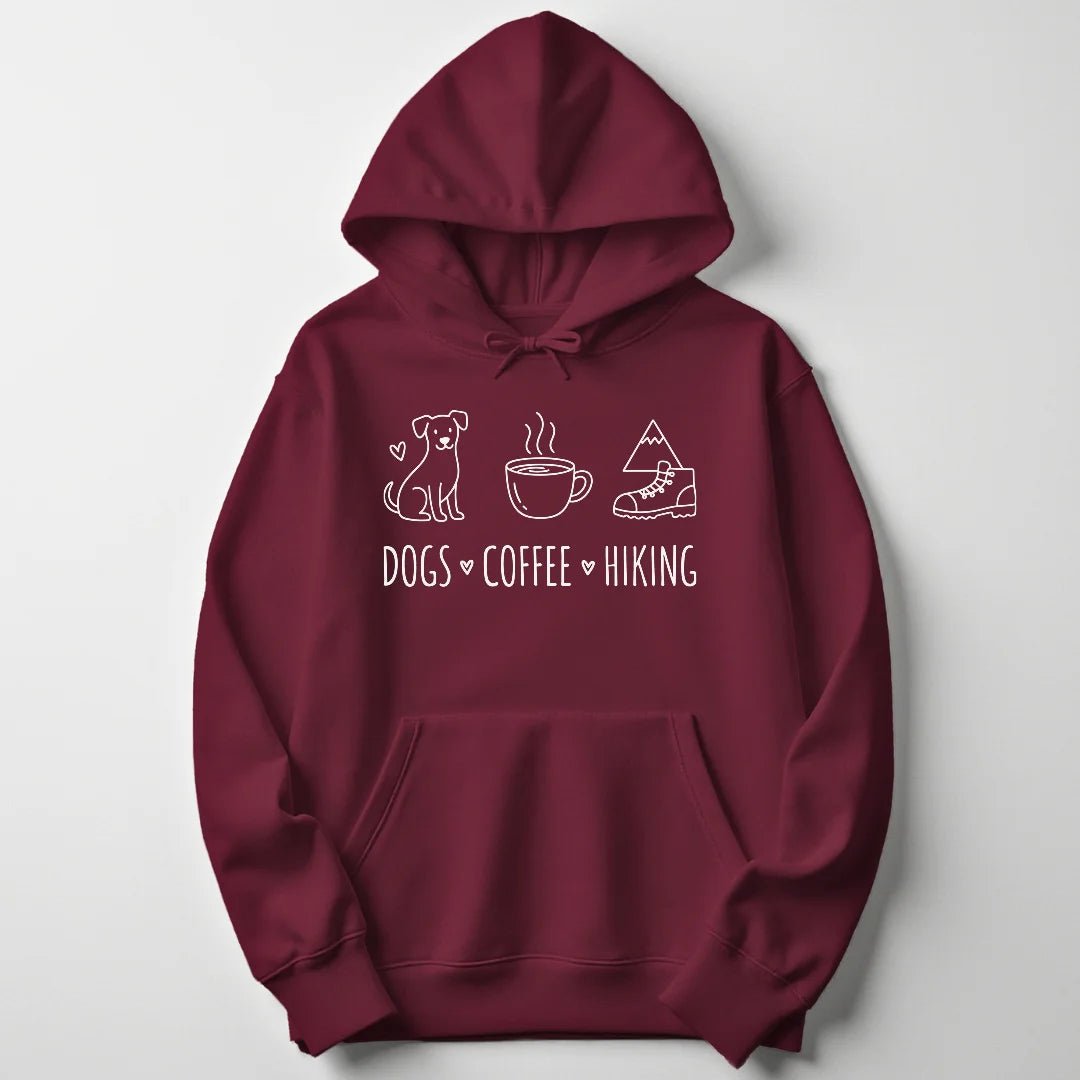 Dogs Coffee Hiking Unisex Hoodie - Wild Spirit