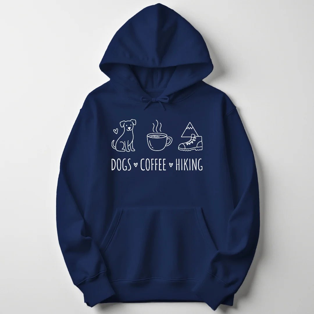 Dogs Coffee Hiking Unisex Hoodie - Wild Spirit