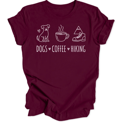 Dogs Coffee Hiking Unisex T-Shirt - Wild Spirit