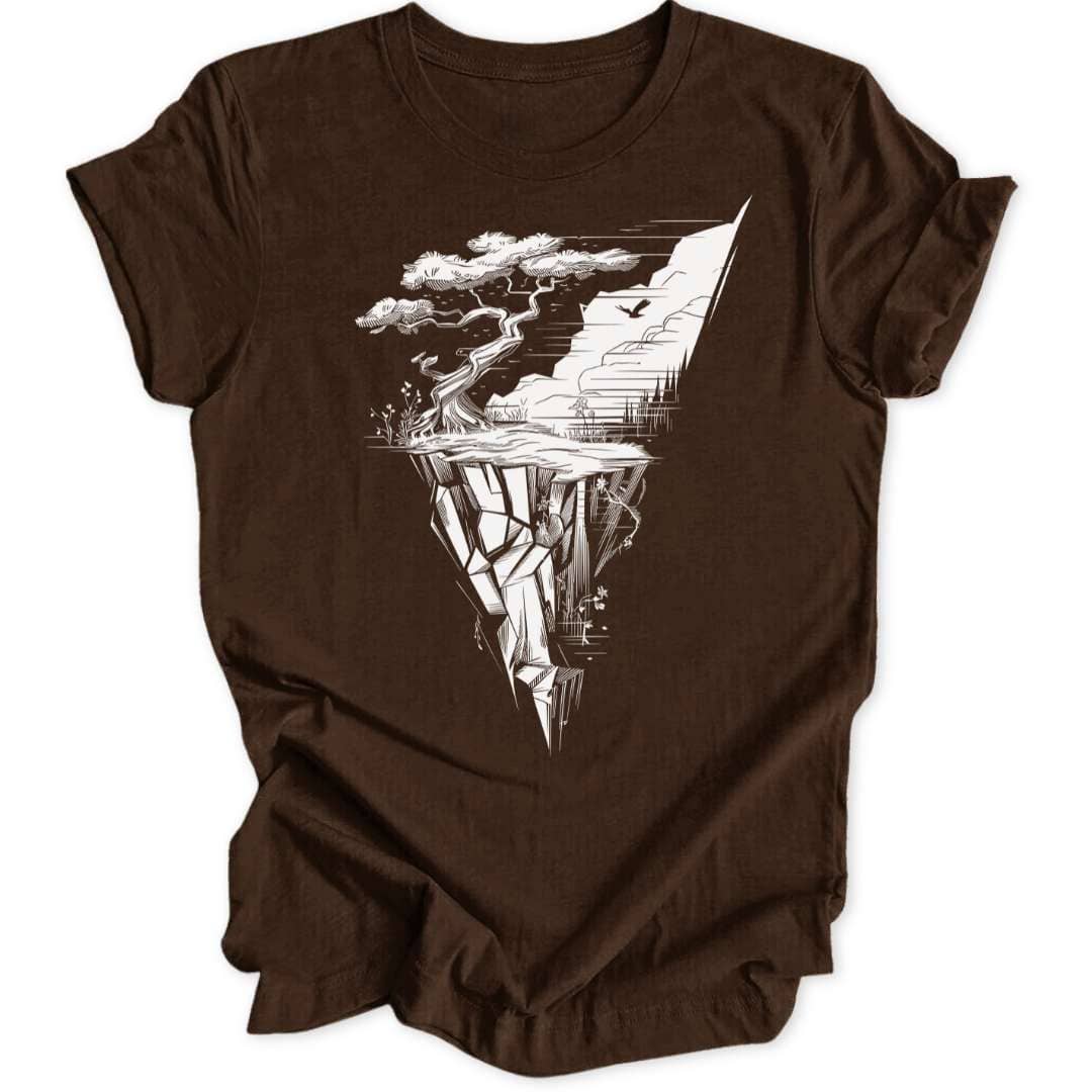 Einsamer Baum T-Shirt T-Shirt Braun / S