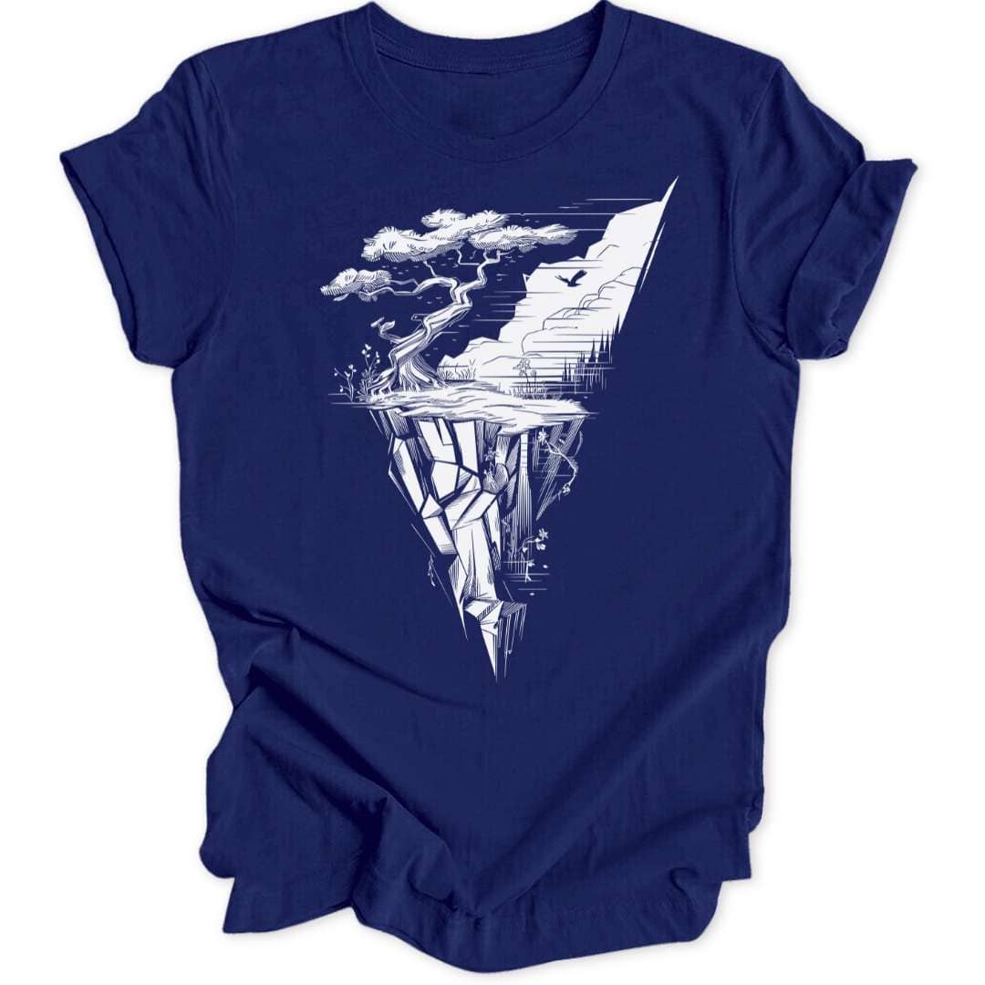 Einsamer Baum T-Shirt T-Shirt Navy / S