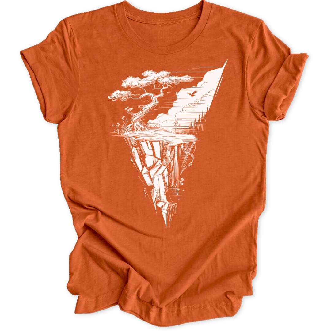 Einsamer Baum T-Shirt T-Shirt Orange / S