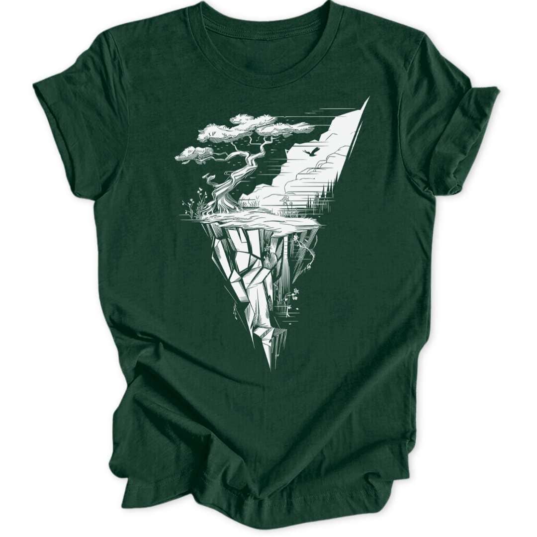 Einsamer Baum T-Shirt T-Shirt Waldgrün / S