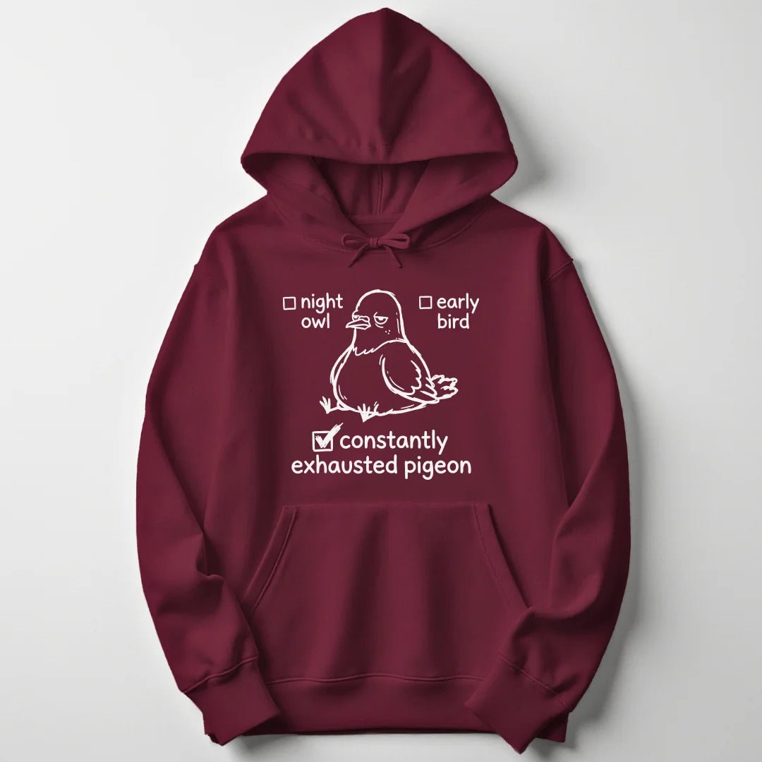 Exhausted Pigeon Unisex Hoodie - Wild Spirit