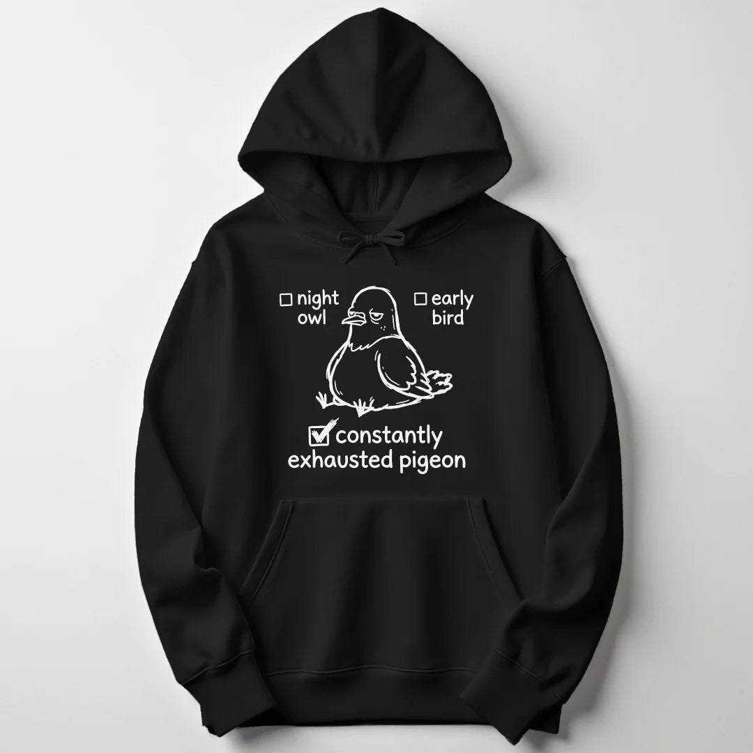 Exhausted Pigeon Unisex Hoodie - Wild Spirit