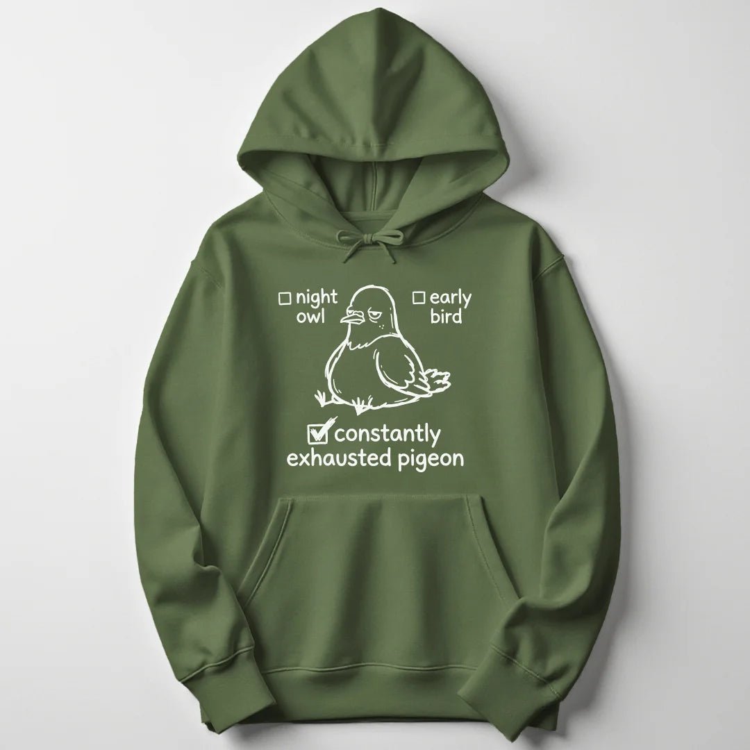 Exhausted Pigeon Unisex Hoodie - Wild Spirit