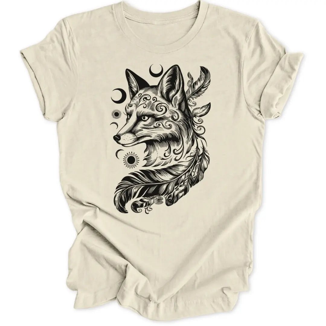 Feather Fox Unisex T-Shirt - Wild Spirit