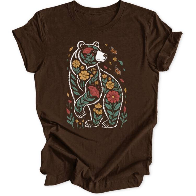 Floral Bear Unisex T-Shirt - Wild Spirit