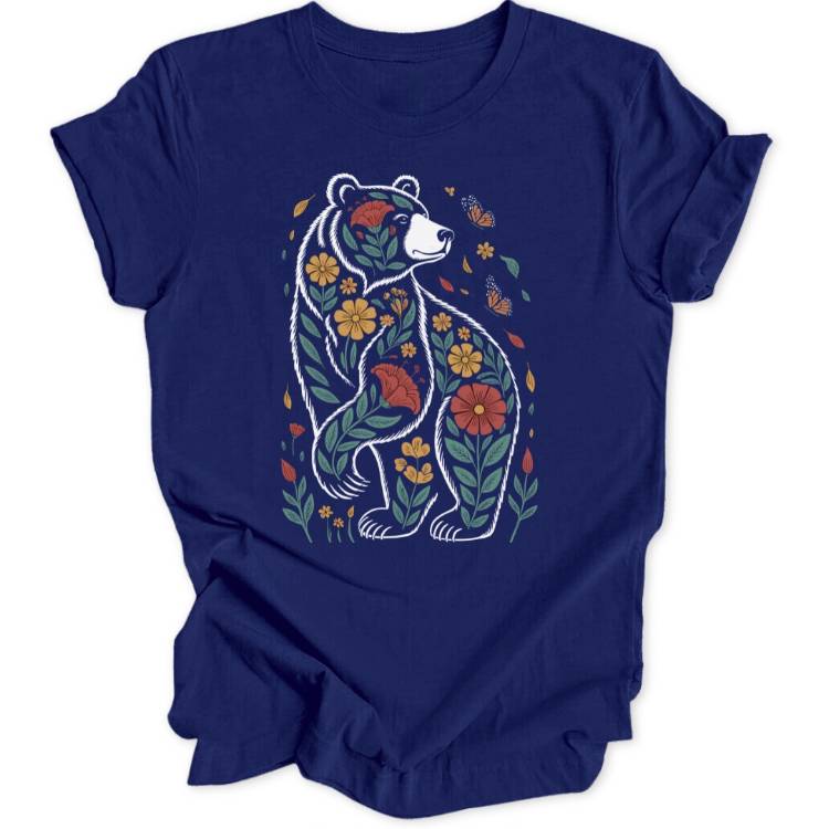 Floral Bear Unisex T-Shirt - Wild Spirit