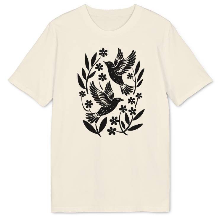 Floral Birds Bio T-Shirt - Wild Spirit