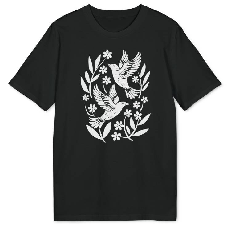 Floral Birds Bio T-Shirt - Wild Spirit