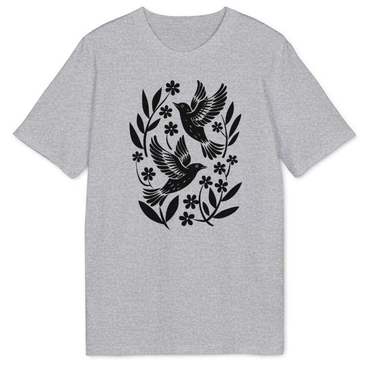 Floral Birds Bio T-Shirt - Wild Spirit