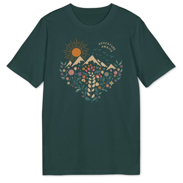 Floral Heart Bio T-Shirt - Wild Spirit