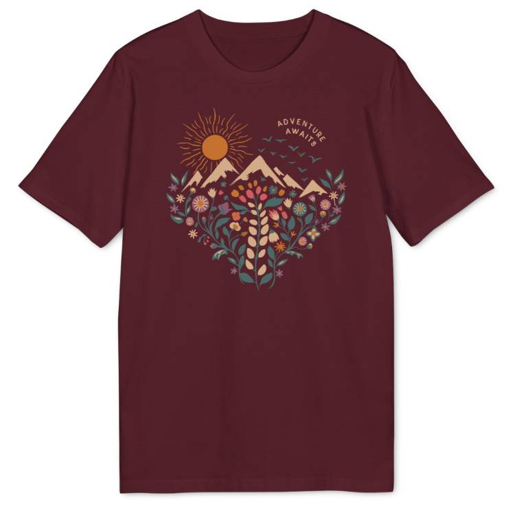 Floral Heart Bio T-Shirt - Wild Spirit