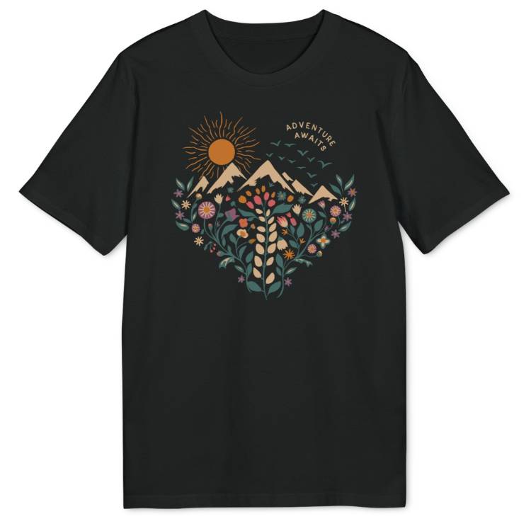 Floral Heart Bio T-Shirt - Wild Spirit