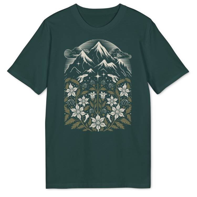 Floral Mountain Bio T-Shirt - Wild Spirit