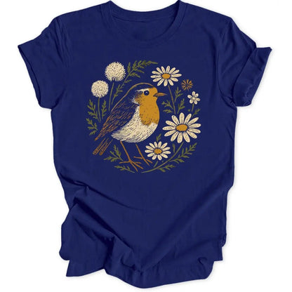 Floral Robin Unisex T-Shirt - Wild Spirit