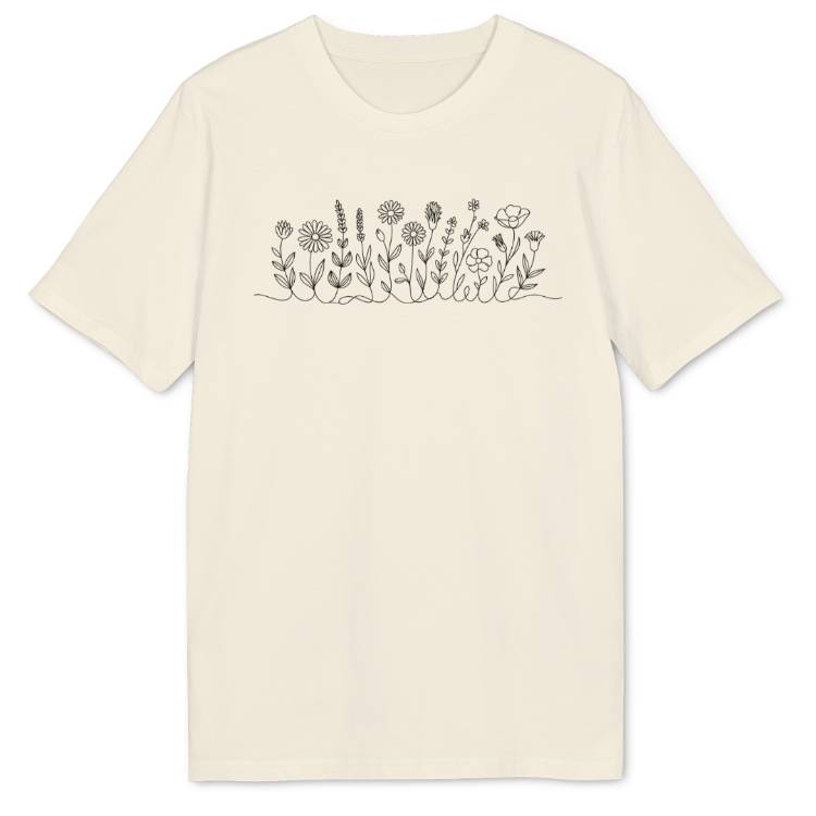 Flower Line Bio T-Shirt - Wild Spirit