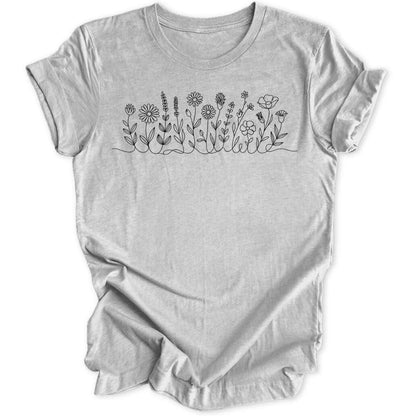 Flower Line Unisex T-Shirt - Wild Spirit