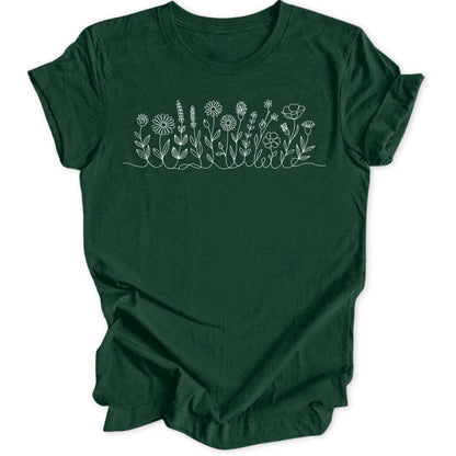 Flower Line Unisex T-Shirt - Wild Spirit