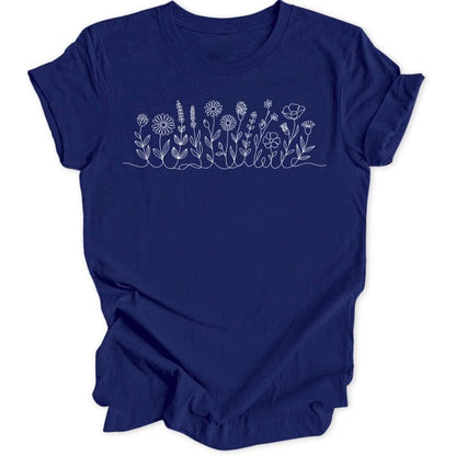 Flower Line Unisex T-Shirt - Wild Spirit